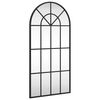vidaXL Espejo de pared arco de hierro negro 40x80 cm