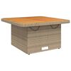 vidaXL Mesa de jard&iacute;n rat&aacute;n sint&eacute;tico madera acacia beige 80x80x71 cm