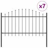 vidaXL Valla de Jard&iacute;n WOERDEN 7 uds. 170 x 140 cm Gris