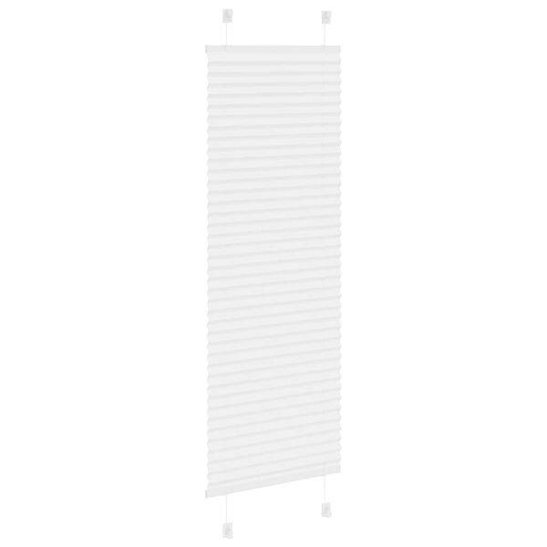 vidaXL Estor Plisado blanco 50x100 cm Tela Ancho 49,4 cm Poli&eacute;ster