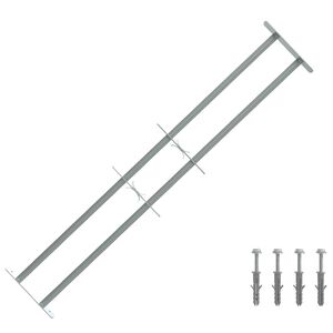 vidaXL Rejilla de Seguridad para Ventanas con 2 Barras Cruzadas 3 uds.