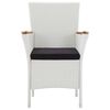 vidaXL Juego de comedor para jard&iacute;n 5 piezas blanco