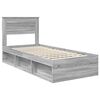 vidaXL Estructura de cama con cabecera Gris Sonoma 100 x 200 cm
