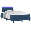 vidaXL Cama tipo Box Spring con colch&oacute;n con LED Azul 120 x 190 cm tela