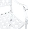vidaXL Conjunto de mesa de jard&iacute;n 3 pcs Blanco Aluminio fundido