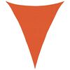 vidaXL Toldo de vela triangular HDPE naranja 160 g/m&sup2; 3x4x4 m