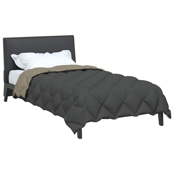 vidaXL Edred&oacute;n de Invierno Gris Claro y Antracita 220 x 140 cm