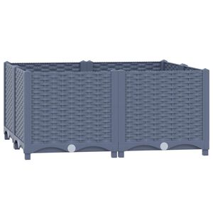 vidaXL Arriate polipropileno 80x80x38 cm