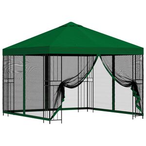 vidaXL Gazebo de jard&iacute;n con paredes laterales 3 x 3 m Verde