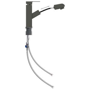 vidaXL Grifo de lavabo de ba&ntilde;o con funci&oacute;n extra&iacute;ble negro 157x172 mm