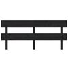 vidaXL Cabecero de cama madera maciza de pino negro 204x3x81 cm