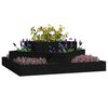 vidaXL Jardinera de madera maciza de pino negro 83x83x27 cm