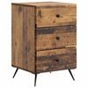 vidaXL Armario de Noche Madera envejecida 43 x 41 x 66,5 cm