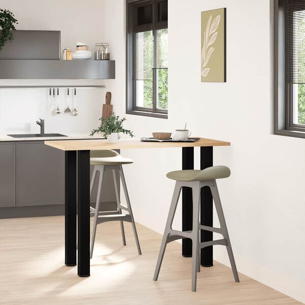 vidaXL Patas para mesa de bar (4 unidades), color negro, 90-92 cm, acero
