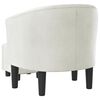 vidaXL Sill&oacute;n con taburete cuero sint&eacute;tico blanco