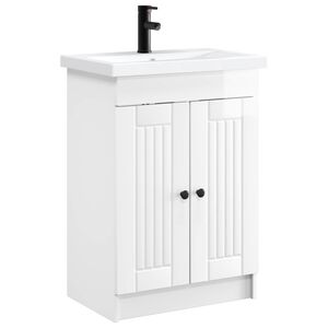 vidaXL Juego de muebles de ba&ntilde;o Blanco Brillante 78,5 x 37,5 x 81 cm