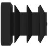 vidaXL Tapas de Finalizaci&oacute;n 2 pcs Negro 15 x 15 x 15 mm PP