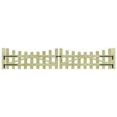 vidaXL Puertas de valla 2 uds madera de pino impregnada 150x60 cm