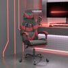 vidaXL Silla gaming giratoria y reposapi&eacute;s cuero sint&eacute;tico