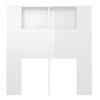 vidaXL Mueble cabecero blanco brillante 100x18,5x102,5 cm