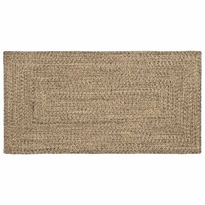 vidaXL Alfombra de &aacute;rea Natural y negro 80 x 150 cm yute