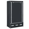 vidaXL Armario de tela negro 87x49x159 cm