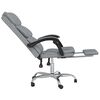 vidaXL Silla de oficina reclinable de tela gris claro