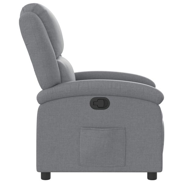 vidaXL Sill&oacute;n reclinable de tela gris claro