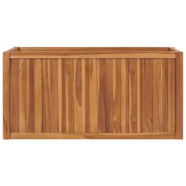 vidaXL Arriate elevado madera maciza de teca 100x50x50 cm