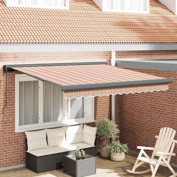 vidaXL Toldo Retr&aacute;ctil Multicolor 300 x 250 cm Tela y Metal