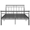 vidaXL Estructura de cama sin colch&oacute;n metal negro 120x200 cm