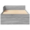 vidaXL Estructura de cama madera de ingenier&iacute;a gris Sonoma 100x200 cm