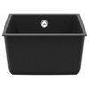 vidaXL Lavabo Negro 370 x 460 mm 80% Cuarzo y 20% Resina