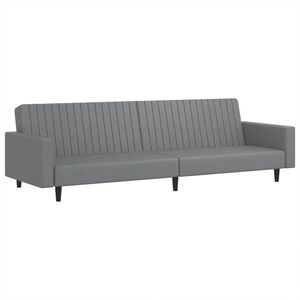 vidaXL Sof&aacute; cama de 2 plazas cuero sint&eacute;tico gris