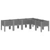 vidaXL Jardinera con patas PP gris claro 160x120x42 cm