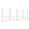 vidaXL Cesta de gaviones forma de U 5 postes de hierro 500x20x200 cm