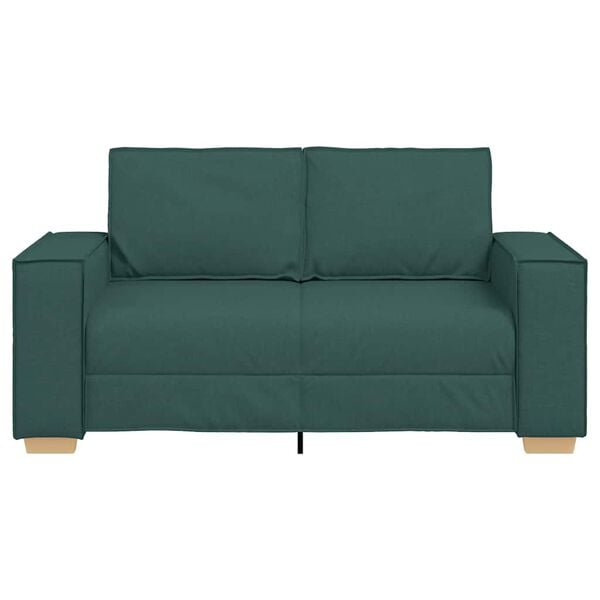 Sof&aacute; de 2 plazas vidaXL de tela verde oscuro, 120 cm