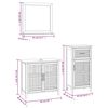 vidaXL Conjunto de muebles de baño 3 piezas madera maciza de nogal