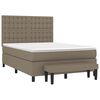 vidaXL Cama box spring con colch&oacute;n tela gris taupe 140x200 cm