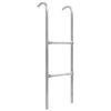 vidaXL Escalera de cama el&aacute;stica de 2 pelda&ntilde;os acero plateado 102,6 cm