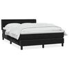 vidaXL Cama box spring con colch&oacute;n terciopelo negro 160x220 cm