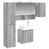 vidaXL Juego de Muebles de Ba&ntilde;o 5 pcs Sonoma gris 50 x 14,5 x 70 cm