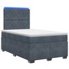 vidaXL Cama box spring con colch&oacute;n Gris oscuro 120 x 200 cm Terciopelo