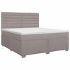 vidaXL Cama box spring con colch&oacute;n con cabecera Topo 140 x 200 cm Tela