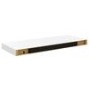 vidaXL Estante flotante de pared 2 uds MDF blanco brillo 60x23,5x3,8cm