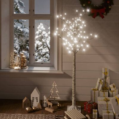vidaXL Árbol de Navidad LED blanco frío sauce interior exterior 1,5 m