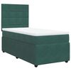 vidaXL Cama box spring con colchón terciopelo verde oscuro 100x200 cm