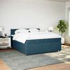vidaXL Cama box spring con colch&oacute;n terciopelo azul 200x200 cm