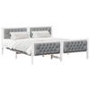 vidaXL Estructura de cama con cabecera Gris Claro 160 x 200 cm