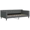 vidaXL Sof&aacute; cama sin colch&oacute;n tela gris oscuro 90x190 cm